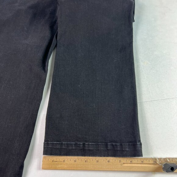 Not Your Daughter Jeans Women's 33x26* Julia Flare Crop Black Faded Denim Tag 12 - Picture 11 of 16